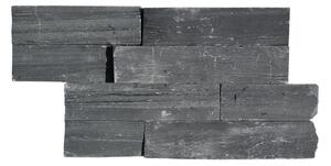 Kamenný obklad roh, černá břidlice, toušťka 1-3cm