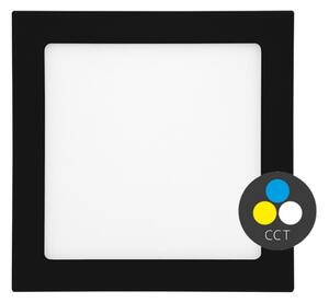Ecolite Černý vestavný LED panel hranatý 300x300mm 25W CCT LED-WSQ-CCT/25W/CR