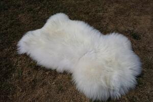 ARCTIC FUR Ovčí kůže dlouhá vlna, bílá 100% příroda