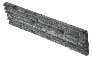 Kamenný obklad, kvarcit černý, 15x60 cm, tloušťka 2-3,5cm, BL007