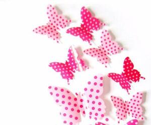 Živá Zeď Barevní 3D Motýlci Růžoví s puntíky