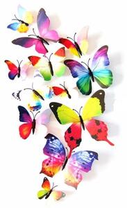 Živá Zeď Barevní 3D Motýlci vícebarevní
