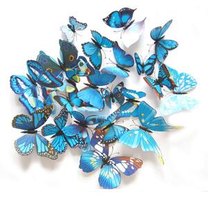 Živá Zeď Barevní 3D Motýlci Modří