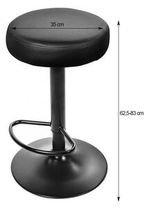 Barová židle ROJST - ekokůže černá