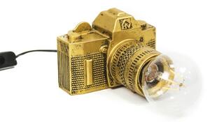 Avantgardní světlo ve tvaru fotoaparátu s bočním závitem zlaté