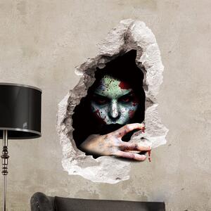 Živá Zeď Samolepka Halloween 3D Krvavá tvář