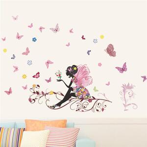 Živá Zeď Samolepka Víla s motýlky