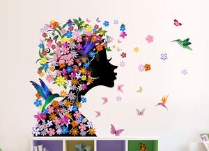 Živá Zeď Samolepka Květinová dívka