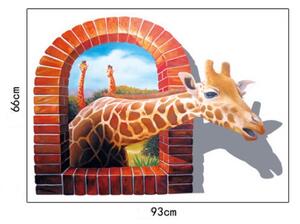 Živá Zeď Samolepka Safari žirafa