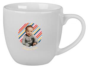 Personalizovaný keramický hrníček 400 ml s výřezem fotky na podkladu