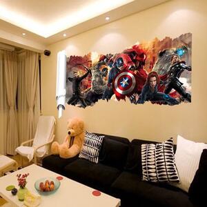 Živá Zeď Samolepka Tým Avengers