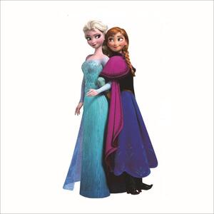 Živá Zeď Samolepka Elsa a Anna Ledové království