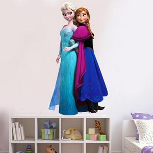 Živá Zeď Samolepka Elsa a Anna Ledové království