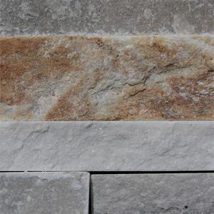 Kamenný obklad, kvarcit BÉŽOVÝ, 18x40 cm