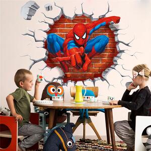Živá Zeď Samolepka Spiderman ze zdi