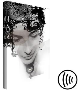 Obraz Znak ženskosti (1-dílný) - Obličej s černobílými doplňky
