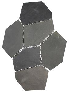 Kamenná dlažba, břidlice černá, tloušťka 1-2 cm, BL101