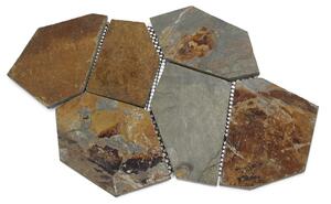 Kamenná dlažba, multicolor břidlice, tloušťka 1-2 cm, BL102
