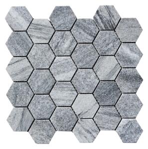Kamenná mozaika z mramoru, Hexagon silver grey, 28 x 30,7 x 0,9 cm, NH205, balení