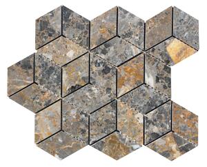 Kamenná mozaika z mramoru, Diamant multicolor, 25,5 x 24,4 x 0,9 cm, NH201, balení