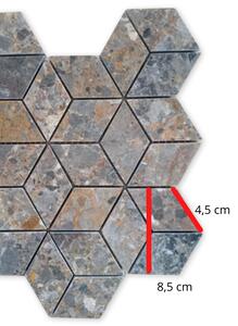 Kamenná mozaika z mramoru, Diamant multicolor
