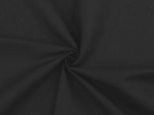 Lněná látka s viskózou METRÁŽ - 10 (black) černá