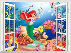 Živá Zeď Samolepka Ariel mořská panna