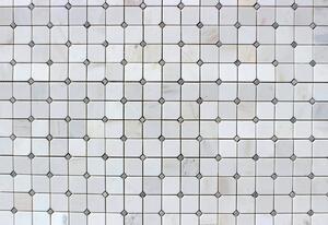 Kamenná mozaika z mramoru, Octagon milky white