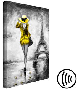 Obraz Pařížská dáma (1-dílný) vertikální žlutý