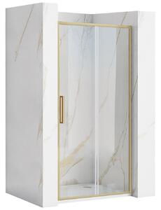 Rea Rapid Slide, sprchové dveře 120x195 cm, 6mm čiré sklo, zlatý matný profil, REA-K4709