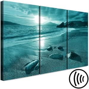 Obraz Začarovaný oceán (3dílný) tyrkysový