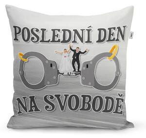 Sablio Polštář Poslední den na svobodě: 40x40 cm