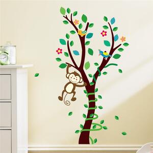 Živá Zeď Samolepka Stromeček s opičkou