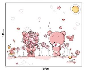 Živá Zeď Samolepka Růžoví medvídci