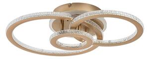 Stropní svítidlo LED 3700lm 3000–6500K zlatá, biela IP20 Rabalux Maziar 98071307 časovač