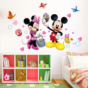 Živá Zeď Samolepka Minnie a Mickey Mouse