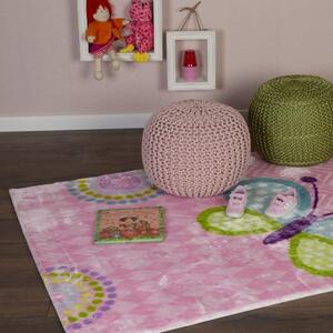 Dětský kusový koberec Lollipop 184 motýľ | vícebarevný