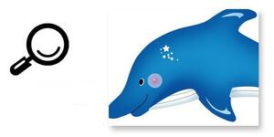 Živá Zeď Samolepka Modří delfíni