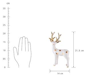 DEER FAMILY Dekorační jelen stojící 21,5 cm