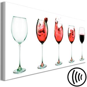 Obraz Vybroušený nápoj (1-dílný) úzký - zátiší vínových sklenic