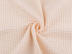 Bavlněná vaflovina METRÁŽ - 8 (2) béžová světlá