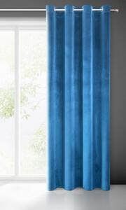 Modrý sametový závěs SAMANTA 140x250 cm