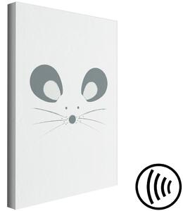Obraz Zvědavá myš (1-dílný) svislý - pastelové zábavné zvíře