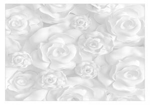 Samolepící fototapeta - Sádrové květiny 98x70