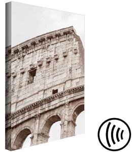Obraz Koloseum (1-dílný) svislý - architektura města Řím v sepii