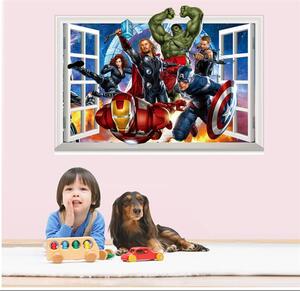 Živá Zeď Samolepka Avengers v okně