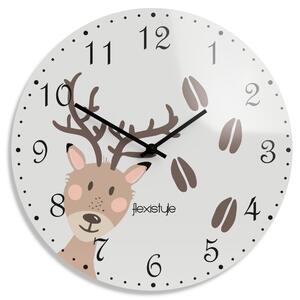 Roztomilé dětské nástěnné hodiny s jelenkem