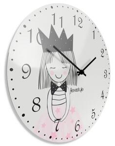 Roztomilé dětské nástěnné hodiny s princeznou