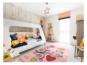 Dětský kusový koberec Playtime 420A sovičky | růžový Typ: 80x150 cm