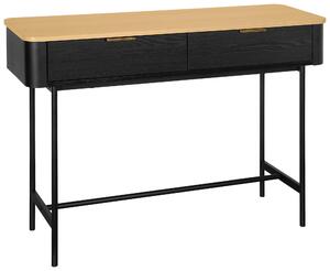 KONZOLOVÝ STOLEK, černá, barvy dubu, kov, kompozitní dřevo, 110/35/78 cm Xora - Online Only konferenční stolky, Online Only